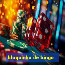 bloquinho de bingo