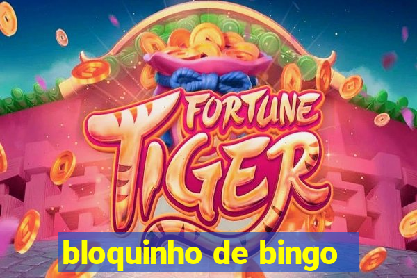 bloquinho de bingo