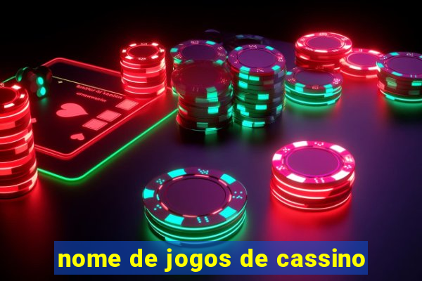 nome de jogos de cassino