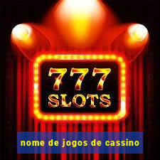 nome de jogos de cassino