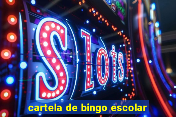 cartela de bingo escolar