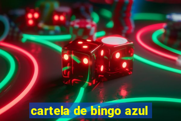 cartela de bingo azul