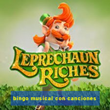 bingo musical con canciones