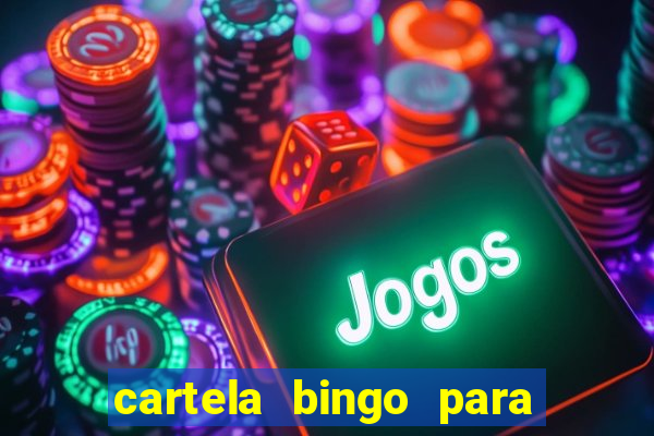 cartela bingo para cha de cozinha imprimir gratis