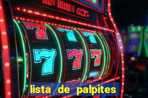 lista de palpites jogos de hoje