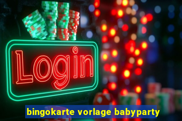 bingokarte vorlage babyparty