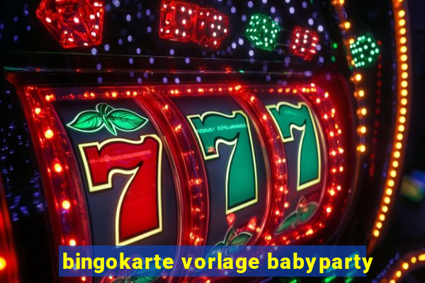 bingokarte vorlage babyparty