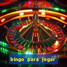 bingo para jogar com os amigos