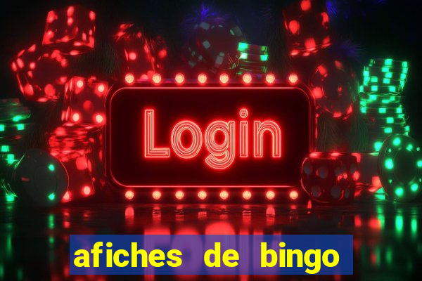 afiches de bingo para editar