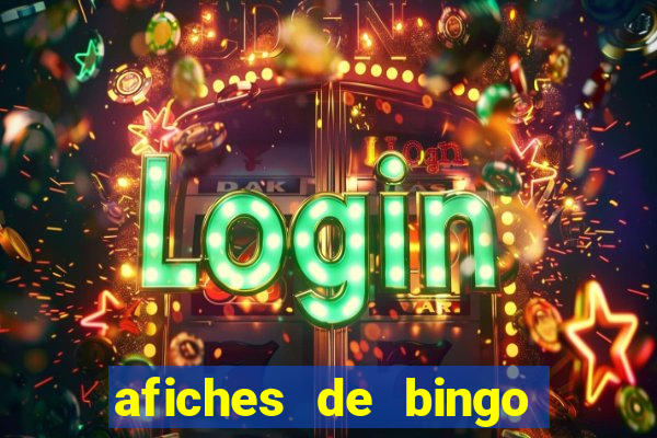 afiches de bingo para editar