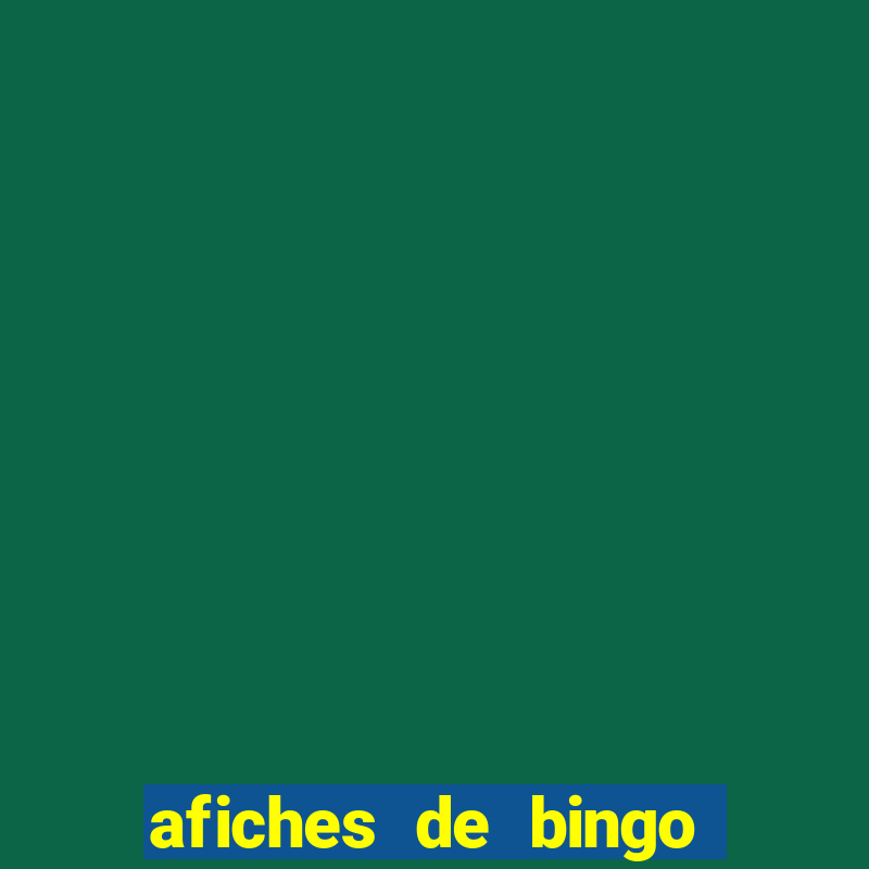 afiches de bingo para editar