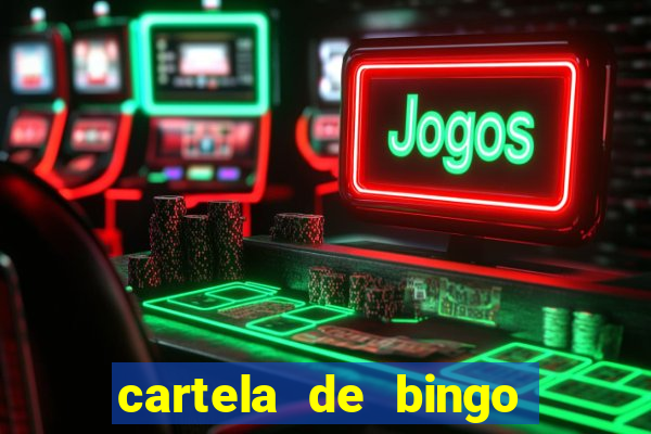 cartela de bingo pra imprimir