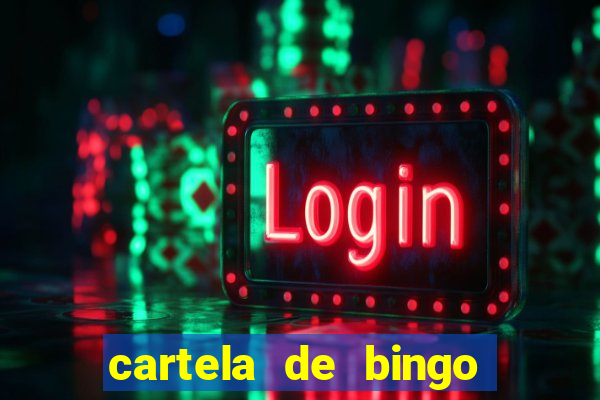 cartela de bingo pra imprimir