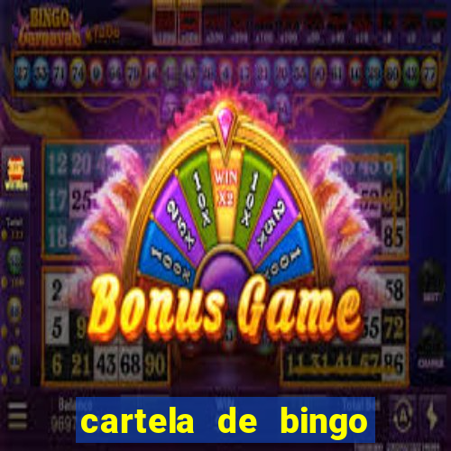 cartela de bingo pra imprimir