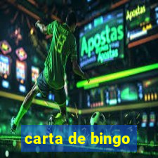 carta de bingo