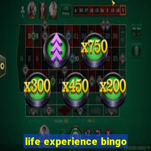 life experience bingo