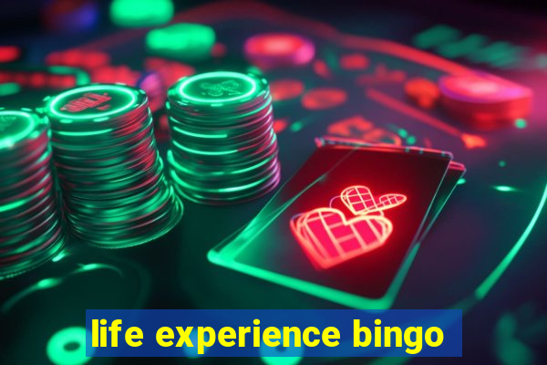 life experience bingo