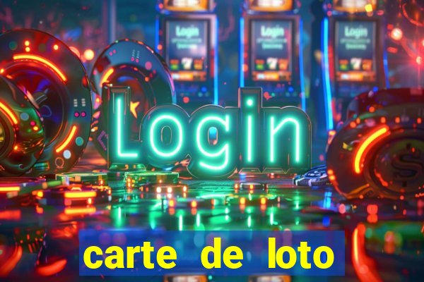 carte de loto bingo a imprimer gratuit