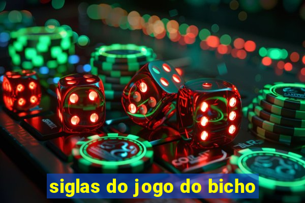 siglas do jogo do bicho