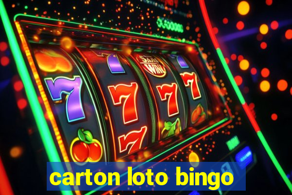 carton loto bingo