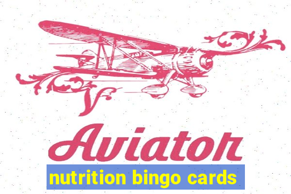 nutrition bingo cards