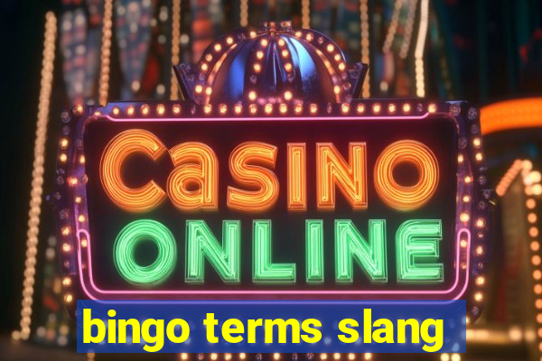 bingo terms slang