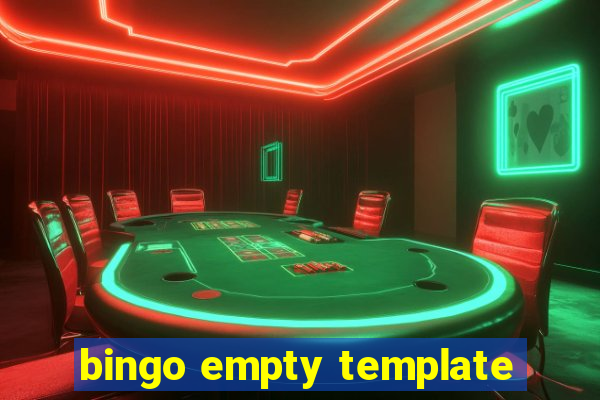 bingo empty template