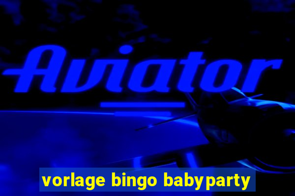 vorlage bingo babyparty