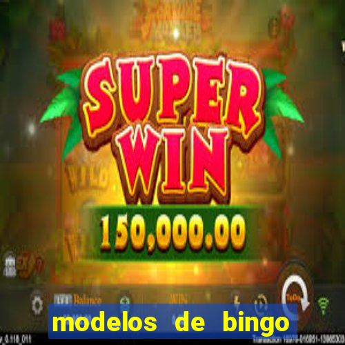 modelos de bingo para imprimir