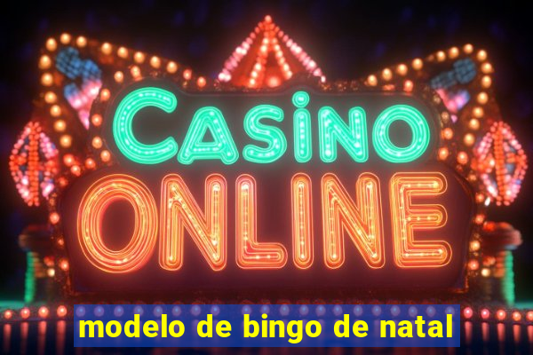 modelo de bingo de natal