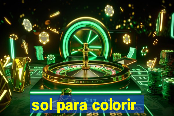 sol para colorir