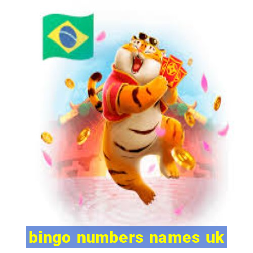 bingo numbers names uk