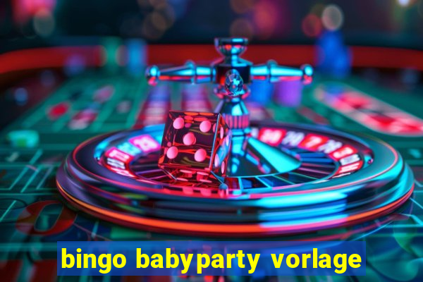 bingo babyparty vorlage