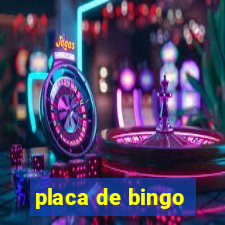 placa de bingo