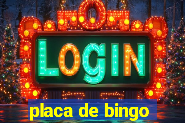 placa de bingo