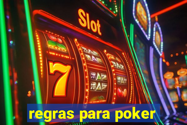 regras para poker