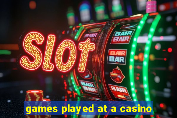 games played at a casino