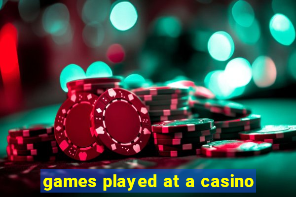 games played at a casino