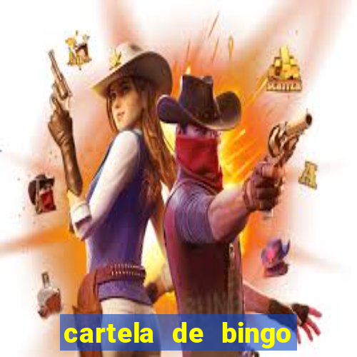 cartela de bingo para preencher