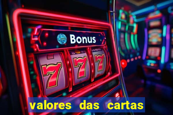 valores das cartas no 21