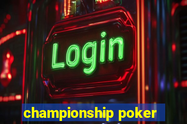 championship poker