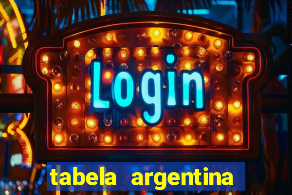 tabela argentina torneo betano