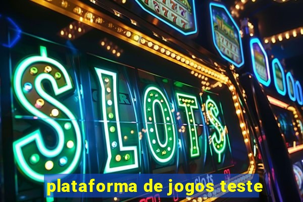 plataforma de jogos teste