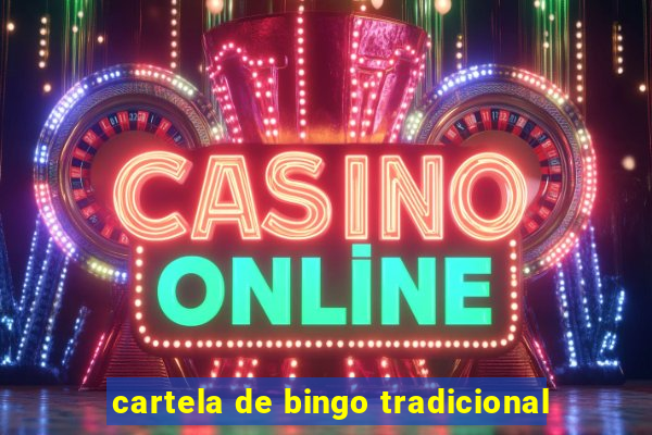 cartela de bingo tradicional