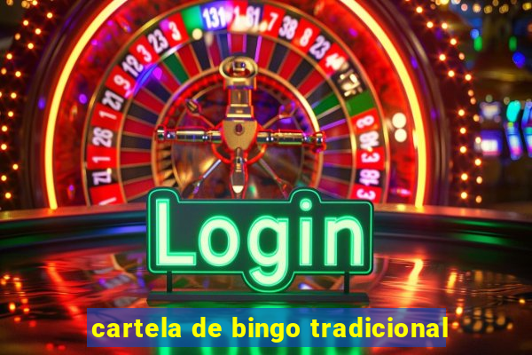 cartela de bingo tradicional