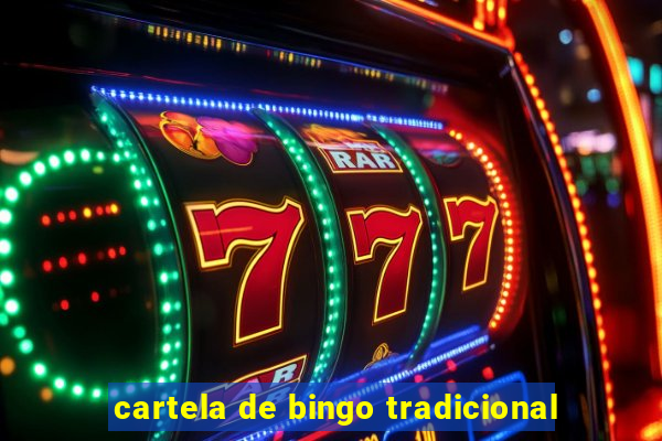 cartela de bingo tradicional