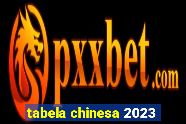 tabela chinesa 2023