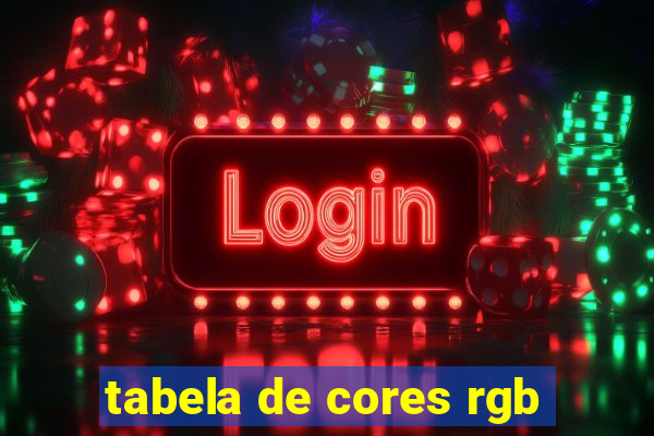 tabela de cores rgb