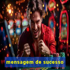 mensagem de sucesso