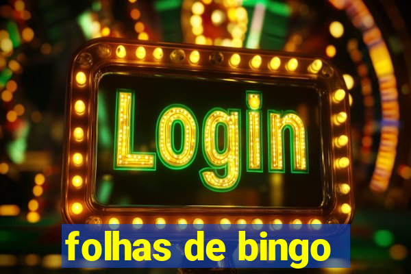 folhas de bingo